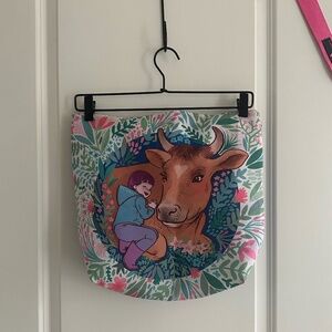 Alba Paris Friends Not Food Cute Cow Vegan Tote Bag